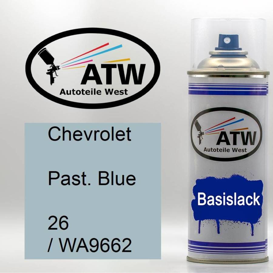 Chevrolet, Past. Blue, 26 / WA9662: 400ml Sprühdose, von ATW Autoteile West.